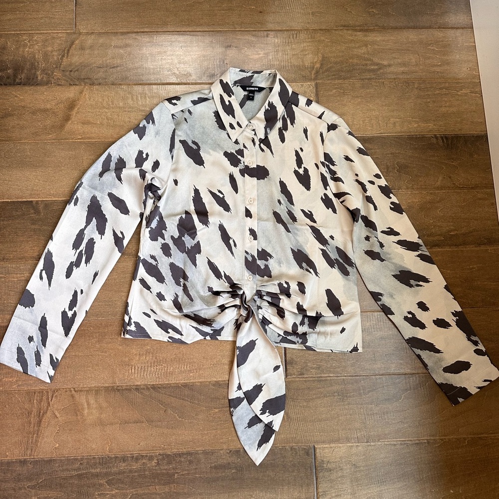 Express satin shirt size small